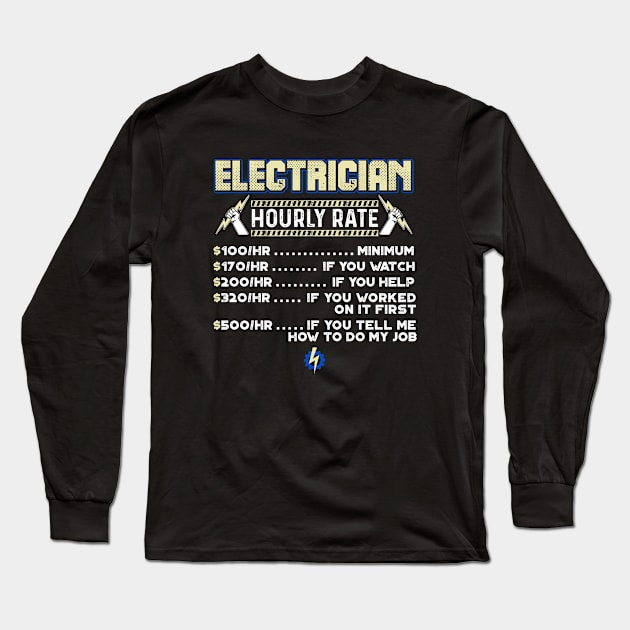 Electrician Long Sleeve T-Shirt by Andreeastore  